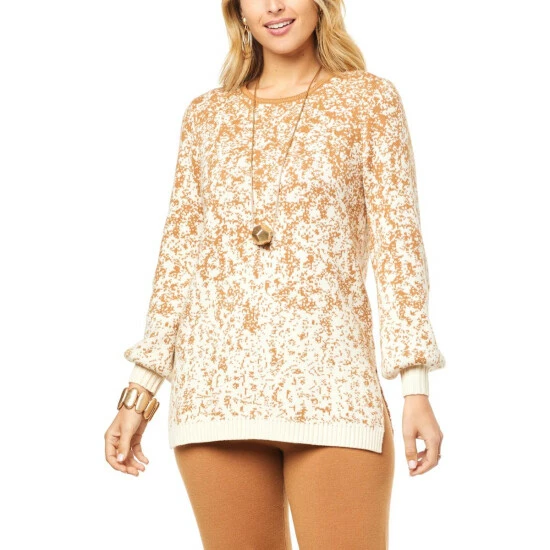 Hot Sale 😀 MarlaWynne WynneCollection Ombre Jacquard Knit Tunic Black/ecru ✔️ 3 Hot Sale 😀 MarlaWynne WynneCollection Ombre Jacquard Knit Tunic Black/ecru ✔️