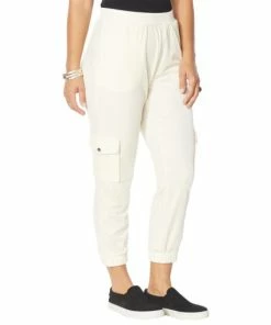 New 😍 MarlaWynne WynneLayers Stretch Velvet Pull-On Cropped Jogger Pant Black 👍 -Outlet MarlaWynne Sales unnamed file 632