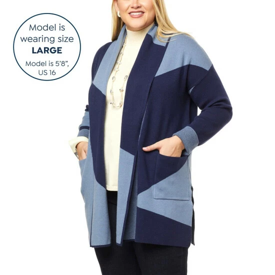 Best Pirce 🤩 MarlaWynne WynneCollection Graphic Jacquard Knit Topper Black/ecru ⭐ 7 Best Pirce 🤩 MarlaWynne WynneCollection Graphic Jacquard Knit Topper Black/ecru ⭐ - Image 5