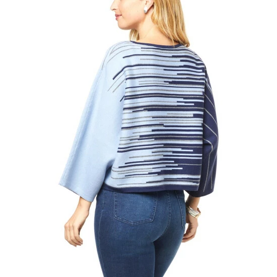 Hot Sale ๐ MarlaWynne WynneCollection Ombre Jacquard Popover Sweater Black Combo ๐ 4 Hot Sale ๐ MarlaWynne WynneCollection Ombre Jacquard Popover Sweater Black Combo ๐ - Image 2