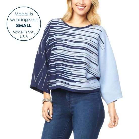 Hot Sale ๐ MarlaWynne WynneCollection Ombre Jacquard Popover Sweater Black Combo ๐ 6 Hot Sale ๐ MarlaWynne WynneCollection Ombre Jacquard Popover Sweater Black Combo ๐ - Image 4