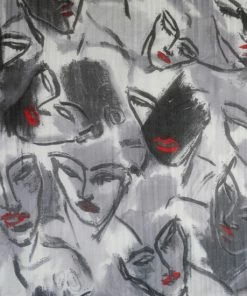 Top 10 🧨 MarlaWynne WynneCollection Original Artwork Printed Scarf Black/white/red 😉 -Outlet MarlaWynne Sales unnamed file 654