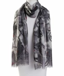 Top 10 🧨 MarlaWynne WynneCollection Original Artwork Printed Scarf Black/white/red 😉 -Outlet MarlaWynne Sales unnamed file 657