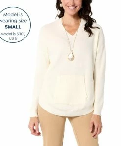 Coupon 😍 MarlaWynne WynneLayers SoftKNIT V-Neck Waffle Stitch Sweater Shell Pink ✨ -Outlet MarlaWynne Sales unnamed file 66