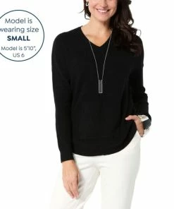 Coupon 😍 MarlaWynne WynneLayers SoftKNIT V-Neck Waffle Stitch Sweater Shell Pink ✨ -Outlet MarlaWynne Sales unnamed file 67