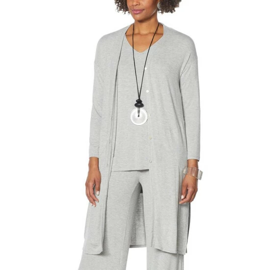 Flash Sale ๐ MarlaWynne WynneLayers Jersey Knit Button-Front Duster Light Heather Gray โ๏ธ 9 Flash Sale ๐ MarlaWynne WynneLayers Jersey Knit Button-Front Duster Light Heather Gray โ๏ธ - Image 7