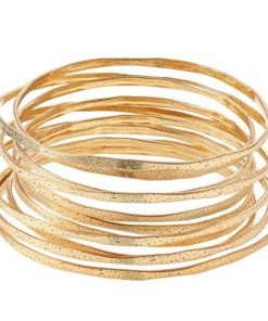 Deals 😀 MarlaWynne Satin-Finish Infinity Bangle Bracelet Goldtone 🎉 -Outlet MarlaWynne Sales unnamed file 684