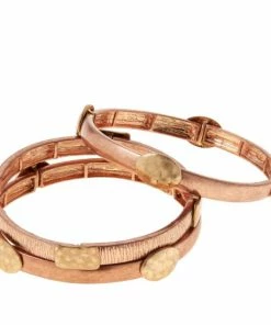 Promo 🔥 MarlaWynne Two-Tone 3-piece Stretch Bracelet Set Rose Goldtone 👏 -Outlet MarlaWynne Sales unnamed file 696