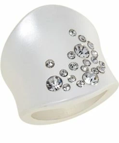 Best deal 🔔 MarlaWynne Clear Stone Abstract Ring Silvertone 🔥 -Outlet MarlaWynne Sales unnamed file 714