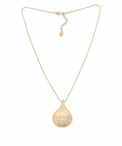 Outlet ❤️ MarlaWynne Clear Stone Teardrop Pendant Necklace Goldtone 🛒 -Outlet MarlaWynne Sales unnamed file 717