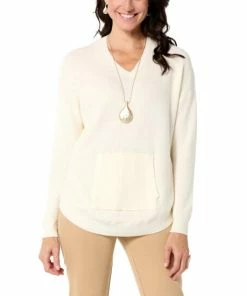 Coupon 😍 MarlaWynne WynneLayers SoftKNIT V-Neck Waffle Stitch Sweater Shell Pink ✨ -Outlet MarlaWynne Sales unnamed file 72