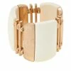 Cheap 🤩 MarlaWynne Rubber And Metal Ladder Stretch Bracelet Cream/goldtone 😀 -Outlet MarlaWynne Sales unnamed file 720