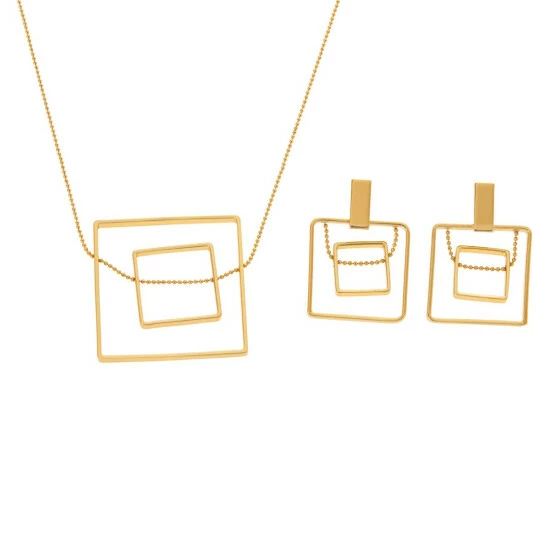 Buy ๐ MarlaWynne Minimalist Square Pendant, Chain And Earrings Set Silvertone ๐งจ 5 Buy ๐ MarlaWynne Minimalist Square Pendant, Chain And Earrings Set Silvertone ๐งจ - Image 3