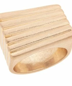 Deals ✨ MarlaWynne Worn-Finish Accordion Ring Goldtone 🔔 -Outlet MarlaWynne Sales unnamed file 733
