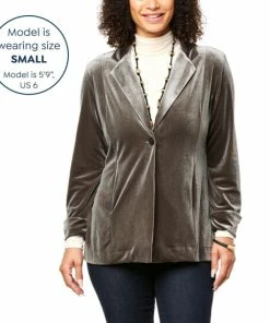 Cheapest ⭐ MarlaWynne WynneLayers Velvet Blazer Dark Olive 🔥 -Outlet MarlaWynne Sales unnamed file 748