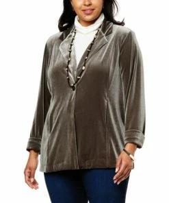 Cheapest ⭐ MarlaWynne WynneLayers Velvet Blazer Dark Olive 🔥 -Outlet MarlaWynne Sales unnamed file 750