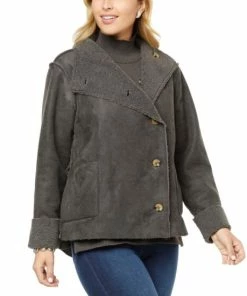 Flash Sale ✔️ MarlaWynne WynneCollection Reversible Bonded Faux Shearling Jacket Dark Olive 🥰 -Outlet MarlaWynne Sales unnamed file 777