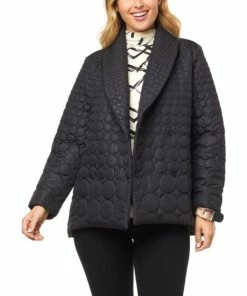 Deals 🎉 MarlaWynne WynneCollection Shawl Collar Quilted Puffer Jacket Black 🥰 -Outlet MarlaWynne Sales unnamed file 796