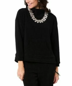 Wholesale ⭐ MarlaWynne WynneLayers Plush Ottoman Knit Mock-Neck Top With Drawstring Inky Blue ⌛ -Outlet MarlaWynne Sales unnamed file 8