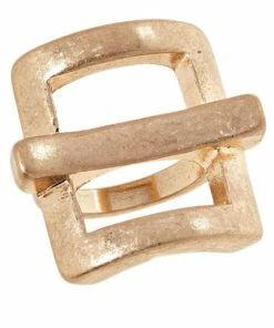 Best Pirce 🎉 MarlaWynne Worn Metal Open Geometric Ring Silvertone ❤️ -Outlet MarlaWynne Sales unnamed file 805