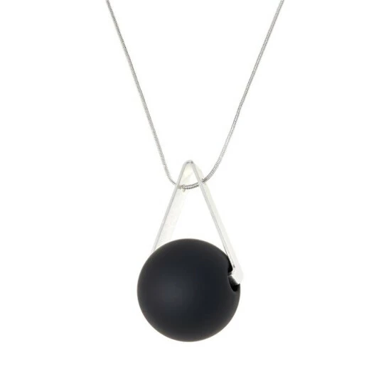 Budget 🌟 MarlaWynne 32-1/4" Rubber And Metal Drop Pendant Necklace Goldtone 🔔 7 Budget 🌟 MarlaWynne 32-1/4" Rubber And Metal Drop Pendant Necklace Goldtone 🔔 - Image 5