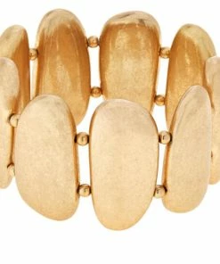 Flash Sale ⌛ MarlaWynne Resin Oval Bead Stretch Bracelet Goldtone 🔥 -Outlet MarlaWynne Sales unnamed file 825