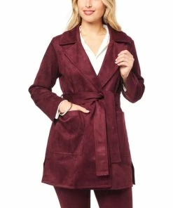 Best reviews of 🎁 MarlaWynne WynneCollection Faux Suede Trench 🧥 Coat Oyster 😍