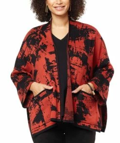 Buy 🤩 MarlaWynne WynneCollection Abstract Houndstooth Jacquard Topper Petrol Blue/oyster Combo 💯 -Outlet MarlaWynne Sales unnamed file 888