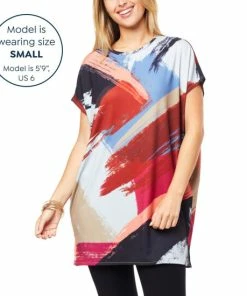 Cheap 👍 MarlaWynne WynneLayers Painterly Abstract Tunic Black 🔥 -Outlet MarlaWynne Sales unnamed file 914