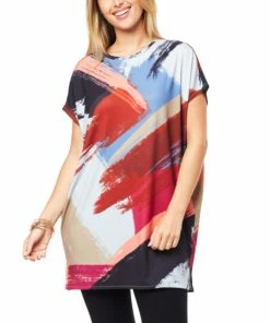 Cheap 👍 MarlaWynne WynneLayers Painterly Abstract Tunic Black 🔥 -Outlet MarlaWynne Sales unnamed file 918