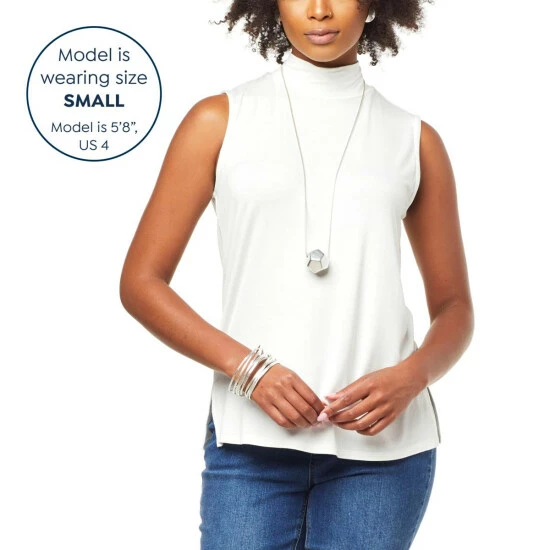 Top 10 ๐ MarlaWynne WynneLayers Mock-Neck Viscose Sleeveless Top Black ๐ 7 Top 10 ๐ MarlaWynne WynneLayers Mock-Neck Viscose Sleeveless Top Black ๐ - Image 5