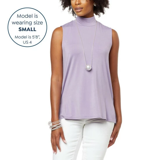 Top 10 ๐ MarlaWynne WynneLayers Mock-Neck Viscose Sleeveless Top Black ๐ 9 Top 10 ๐ MarlaWynne WynneLayers Mock-Neck Viscose Sleeveless Top Black ๐ - Image 7