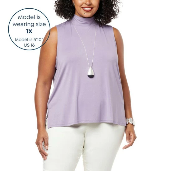 Top 10 ๐ MarlaWynne WynneLayers Mock-Neck Viscose Sleeveless Top Black ๐ 12 Top 10 ๐ MarlaWynne WynneLayers Mock-Neck Viscose Sleeveless Top Black ๐ - Image 10